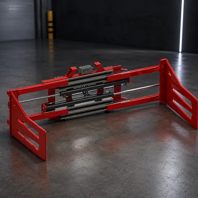 Red flat large-sided clamp attachment