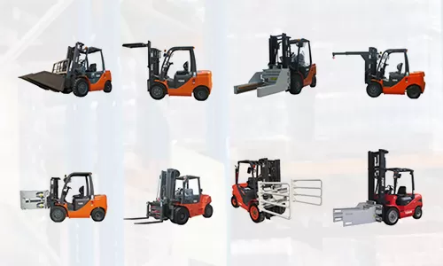 Forklift models and material handling equipment