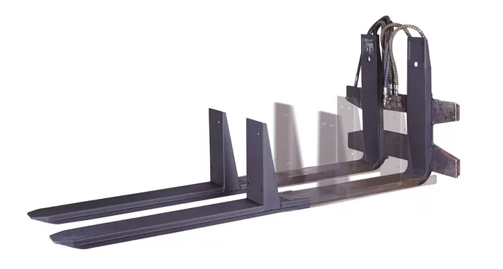 Extended forklift forks for pallet handling