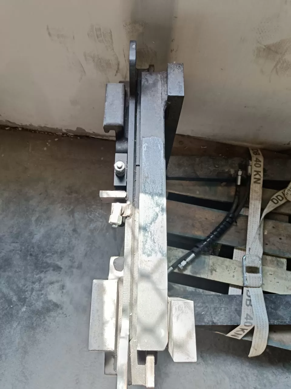 Forklift attachment side view